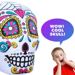 Holidayana Inflatable Halloween Skull Decoration With Built-In Fan And LED Lights HOME GOODS