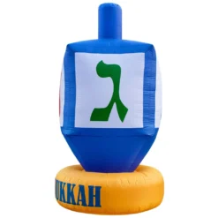 Holidayana Inflatable Dreidel Hanukkah Decoration With Built-In Fan And LED Lights