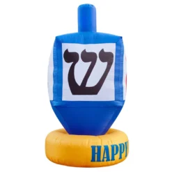 Holidayana Inflatable Dreidel Hanukkah Decoration With Built-In Fan And LED Lights