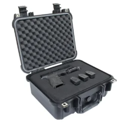Elkton Outdoors 3 PISTOL HARD GUN CASE- TSA APPROVED: CRUSH RESISTANT & WATERPROOF