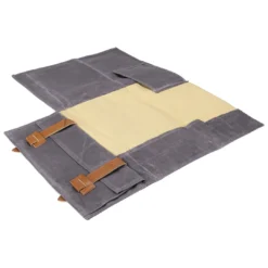 Zelancio Waxed Canvas Knife Roll Bag With 9 Knife Slots And 4 Pockets For Additional Tools And Accessories, Ultra Portable And Safe, Fits All Knife Sets