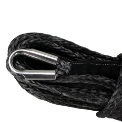 Rakapak UHMWPE 100ft Synthetic 3/8 In Winch Line 22,000 LBS Breaking Strength With Soft Shackle Rope, Abrasion Sleeve