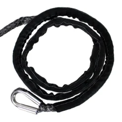 Rakapak UHMWPE 100ft Synthetic 3/8 In Winch Line 22,000 LBS Breaking Strength With Soft Shackle Rope, Abrasion Sleeve