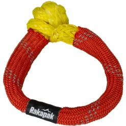 Rakapak UHMWPE 100ft Synthetic 3/8 In Winch Line 22,000 LBS Breaking Strength With Soft Shackle Rope, Abrasion Sleeve