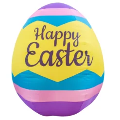 Holidayana HOME GOODS Inflatable Easter Egg Decoration With Built-In Fan And LED Lights