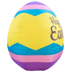 Holidayana HOME GOODS Inflatable Easter Egg Decoration With Built-In Fan And LED Lights