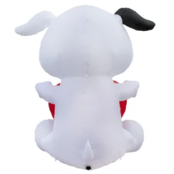 Holidayana Inflatable Valentines Day Dog With Heart Decoration With Built-In Fan And LED Lights