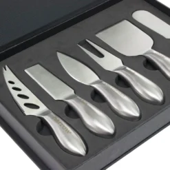 Zelancio Premium Stainless Steel Cheese Tool Set, Includes 6 Piece Cheese Knife Box Set, Cut, Spread, Shave And Serve All Your Favorite Cheeses HOME GOODS