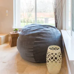 Moonstone Grey Velvet 4ft Memory Foam Bean Bag