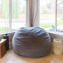 Moonstone Grey Velvet 4ft Memory Foam Bean Bag