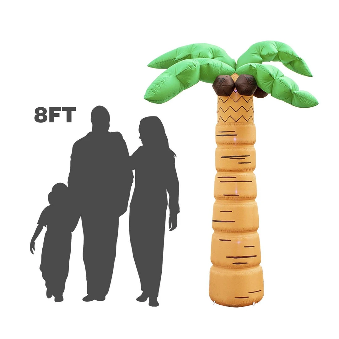 Holidayana Inflatable Palm Tree With Coconuts Decoration With Built-In Fan And LED Lights HOME GOODS 6 Holidayana Inflatable Palm Tree With Coconuts Decoration With Built-In Fan And LED Lights HOME GOODS