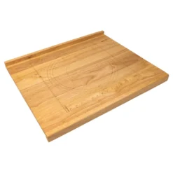 Zelancio HOME GOODS Reversible Wooden Pastry Board With 10-Inch Ruler, Includes, 9-Inch And 10-Inch Pie Template, With Front And Back Lip