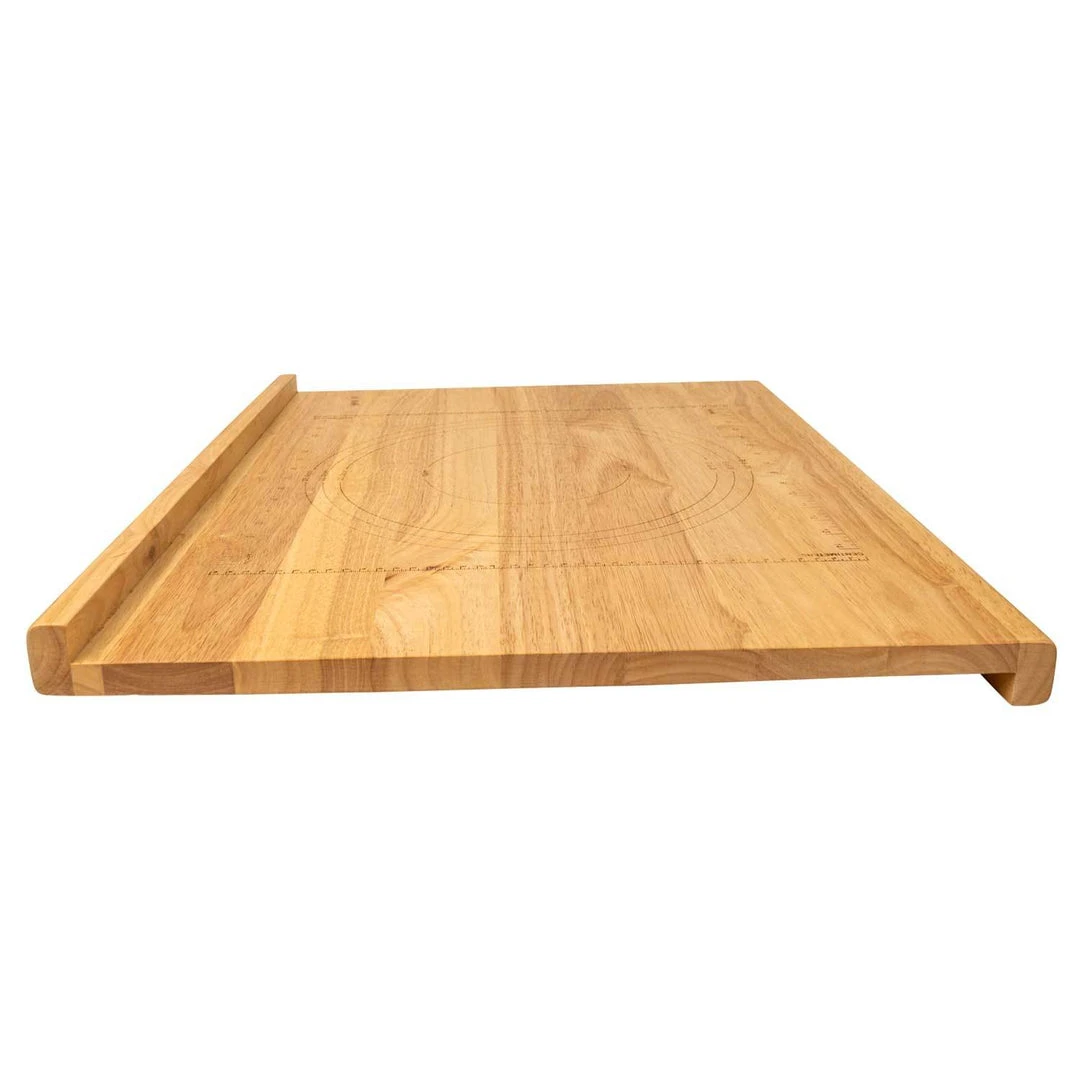 Zelancio HOME GOODS Reversible Wooden Pastry Board With 10-Inch Ruler, Includes, 9-Inch And 10-Inch Pie Template, With Front And Back Lip 4 Zelancio HOME GOODS Reversible Wooden Pastry Board With 10-Inch Ruler, Includes, 9-Inch And 10-Inch Pie Template, With Front And Back Lip