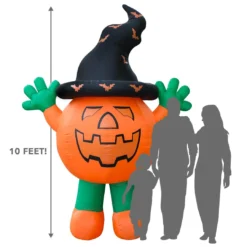 Holidayana Inflatable Halloween Pumpkin Man Decoration With Built-in Fan And LED Lights
