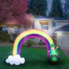 Holidayana Inflatable St Patrick's Day Leprechaun In Pot Of Gold At The End Of The Rainbow Decoration With Built-In Fan And LED Lights