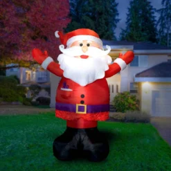 Holidayana Inflatable Santa Christmas Decoration With Built-In Fan And LED Lights