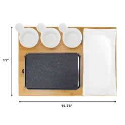 Zelancio Premium Lava Hot Stone Cooking Platter, Hot And Cold Lava Rock Cooking Stone Set, Hibachi Grilling Stone HOME GOODS