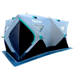 Elkton Outdoors 6-8 Person Insulated Double Ice Fishing Tent With Ventilation Windows & Carry Pack SPORTING GOODS