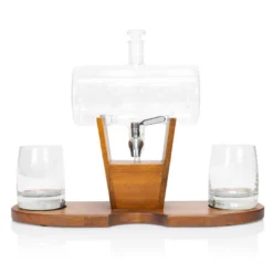 Atterstone Whiskey Cylinder Sail Boat Decanter Set