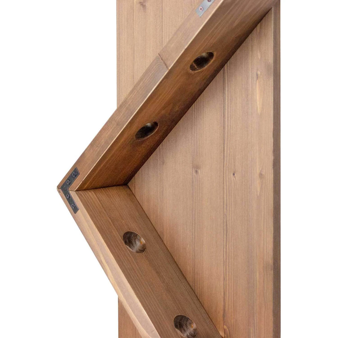 Atterstone Stylish Wooden Wall Mounted Wine Bottle Display Rack: Holds 6 Bottles 4 Atterstone Stylish Wooden Wall Mounted Wine Bottle Display Rack: Holds 6 Bottles