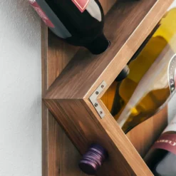 Atterstone Stylish Wooden Wall Mounted Wine Bottle Display Rack: Holds 6 Bottles 17 Atterstone Stylish Wooden Wall Mounted Wine Bottle Display Rack: Holds 6 Bottles