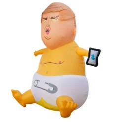 Holidayana Inflatable Baby Donald Trump, POTUS, President, Tweeter In Chief With Flapping Toupee With Built In Fan And LED Lights HOME GOODS