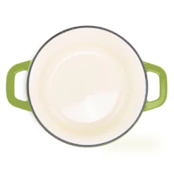 Zelancio HOME GOODS 3 Quart Enameled Cast Iron Dutch Oven With Lid, Green