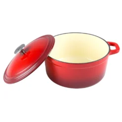 Zelancio 6 Quart Enameled Cast Iron Dutch Oven With Lid