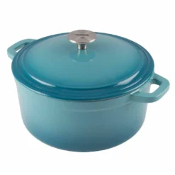 Zelancio 6 Quart Enameled Cast Iron Dutch Oven With Lid