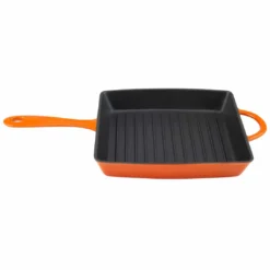 Zelancio 10 Inch Enameled Cast Iron Square Grill Pan