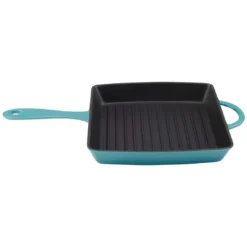 Zelancio 10 Inch Enameled Cast Iron Square Grill Pan