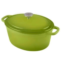 Zelancio 6 Quart Oval Enameled Cast Iron Dutch Oven With Lid HOME GOODS