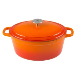 Zelancio 6 Quart Oval Enameled Cast Iron Dutch Oven With Lid HOME GOODS
