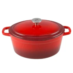 Zelancio 6 Quart Oval Enameled Cast Iron Dutch Oven With Lid HOME GOODS