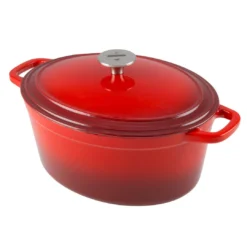 Zelancio 6 Quart Oval Enameled Cast Iron Dutch Oven With Lid HOME GOODS
