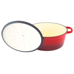 Zelancio 6 Quart Oval Enameled Cast Iron Dutch Oven With Lid HOME GOODS