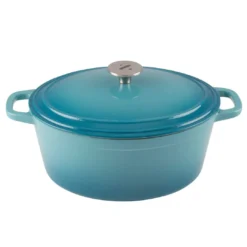 Zelancio 6 Quart Oval Enameled Cast Iron Dutch Oven With Lid HOME GOODS