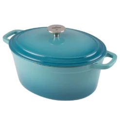 Zelancio 6 Quart Oval Enameled Cast Iron Dutch Oven With Lid HOME GOODS