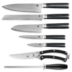 Zelancio HOME GOODS 7 Piece Japanese VG-10 Damascus Steel Chef Knife Set