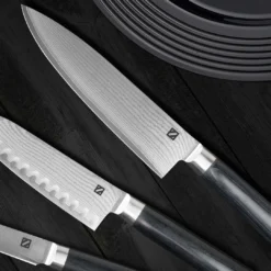 Zelancio HOME GOODS 7 Piece Japanese VG-10 Damascus Steel Chef Knife Set