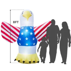 Holidayana HOME GOODS Inflatable 4th Of July Bald Eagle Decoration With Built-In Fan And LED Lights 9 Holidayana HOME GOODS Inflatable 4th Of July Bald Eagle Decoration With Built-In Fan And LED Lights