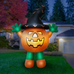 Holidayana Inflatable Halloween Pumpkin Man Decoration With Built-in Fan And LED Lights