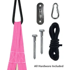 Driftsun Kids Indoor And Outdoor Hammock Pod Package, Green Trim