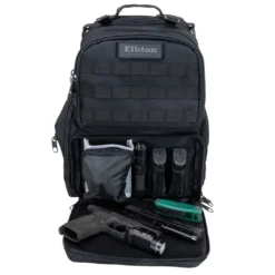 Elkton Outdoors SPORTING GOODS Range Backpack With Three Removable Pistol Pouches
