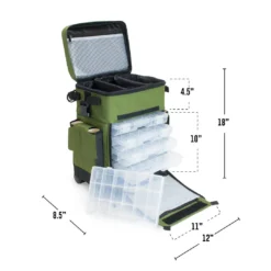 Elkton Outdoors Rolling Tackle Box With Removable Tackle Trays SPORTING GOODS 11 Elkton Outdoors Rolling Tackle Box With Removable Tackle Trays SPORTING GOODS