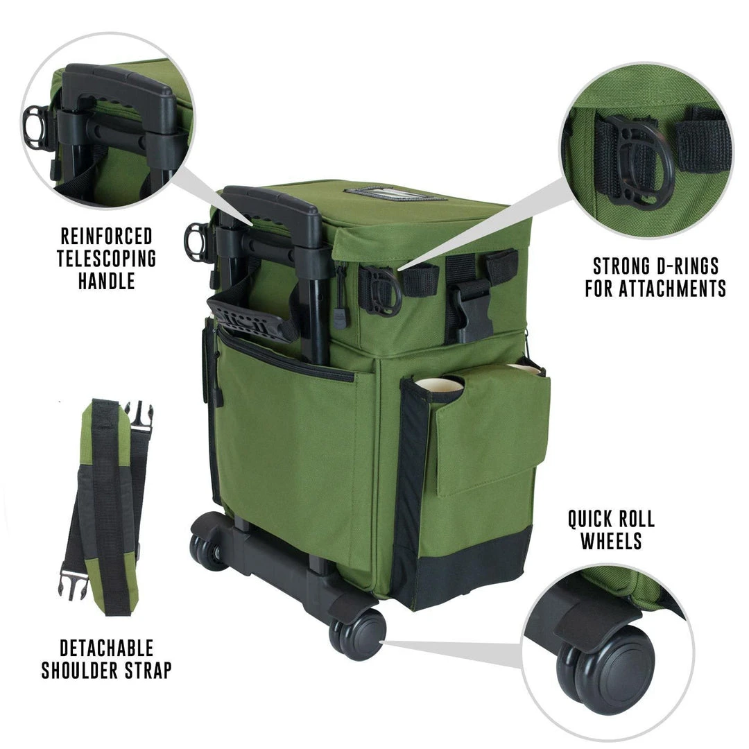 Elkton Outdoors Rolling Tackle Box With Removable Tackle Trays SPORTING GOODS 3 Elkton Outdoors Rolling Tackle Box With Removable Tackle Trays SPORTING GOODS