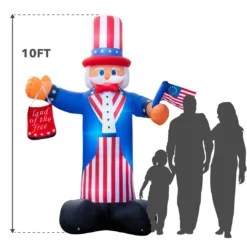Holidayana® Inflatable 4th Of July Uncle Sam Decoration With Built-In Fan And LED Lights HOME GOODS 9 Holidayana® Inflatable 4th Of July Uncle Sam Decoration With Built-In Fan And LED Lights HOME GOODS